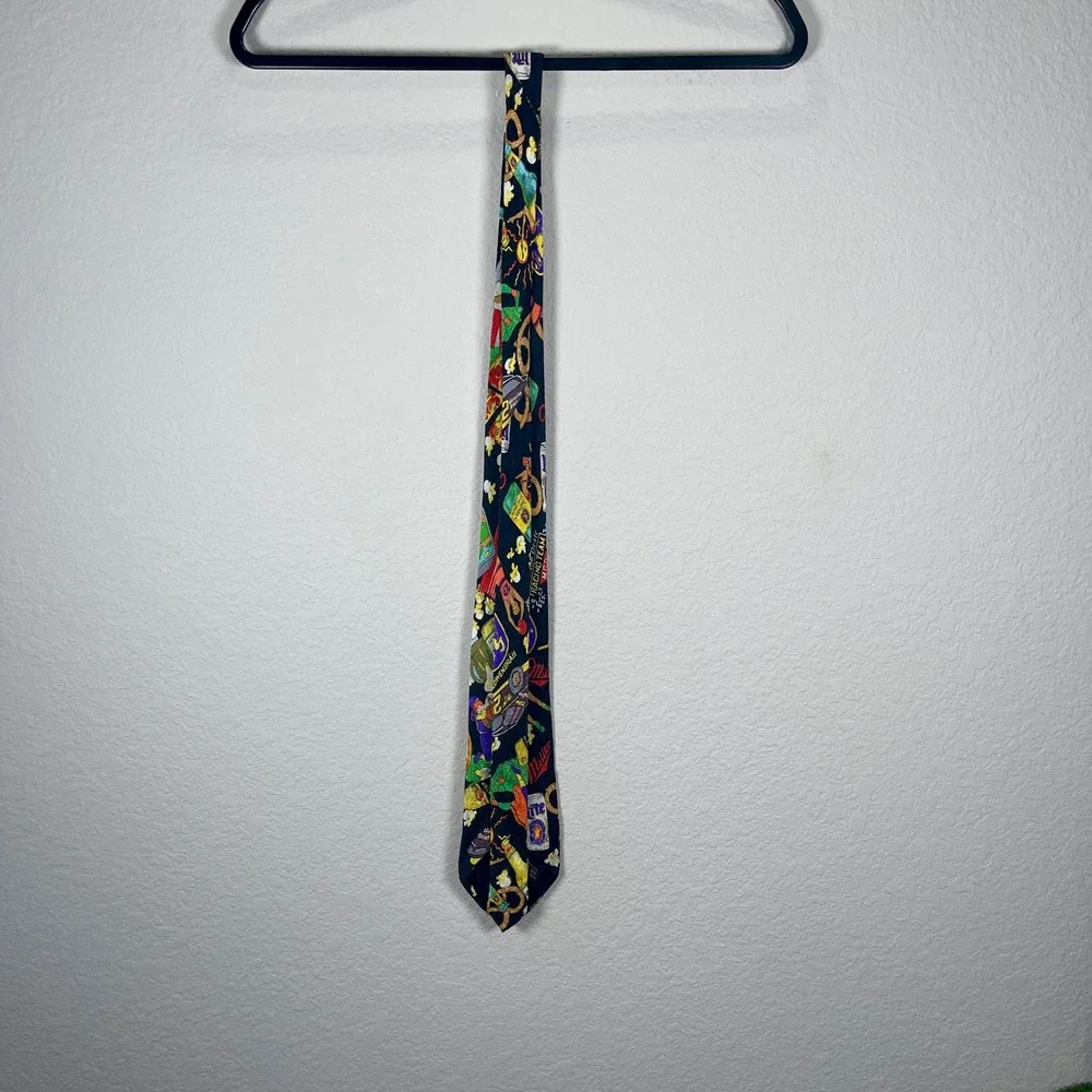 Novelty Necktie Beer Pizza Food Print Party‎ Funky Tie